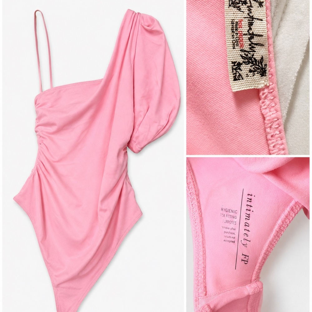 Intimately FP Pink One-Shoulder Bodysuit